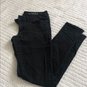 Black denim jeans